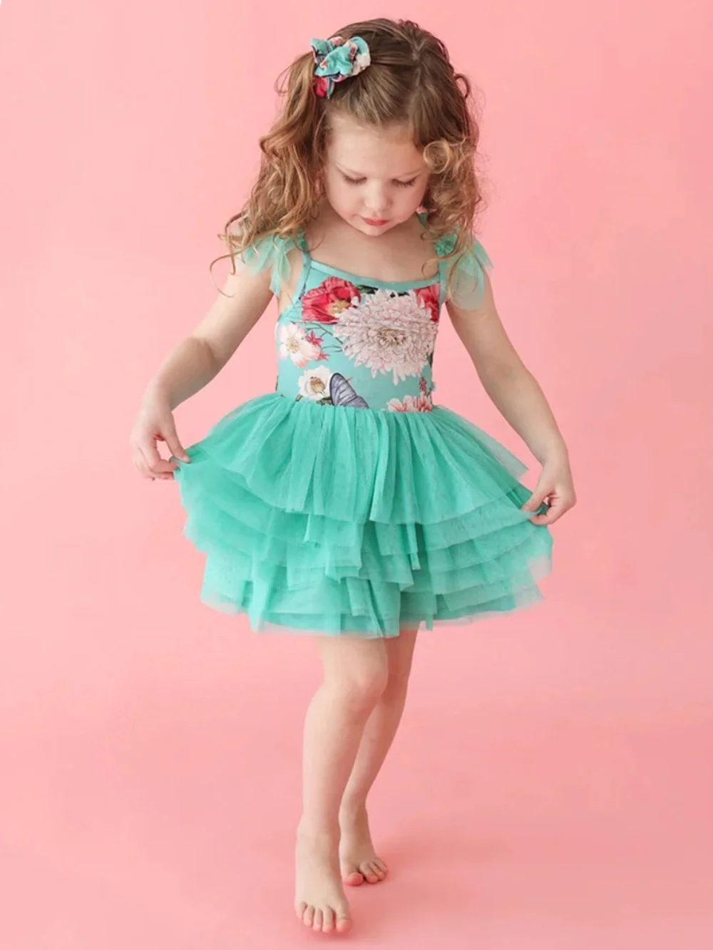 Posh Peanut Nikki Danielle Ruffled Tulle Smocked Dress